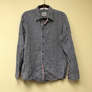 Haupt checkered Men’s Button Down Size L 41/42 Neck 16.5